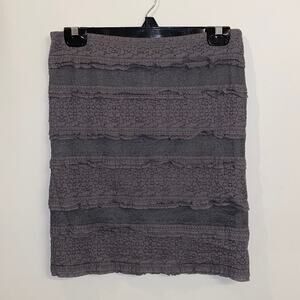 Max Studio Grey Lace Ruffle Skirt Size Small